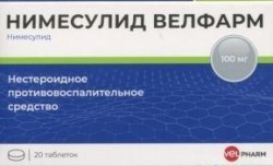 Нимесулид Велфарм, таблетки 100 мг 20 шт